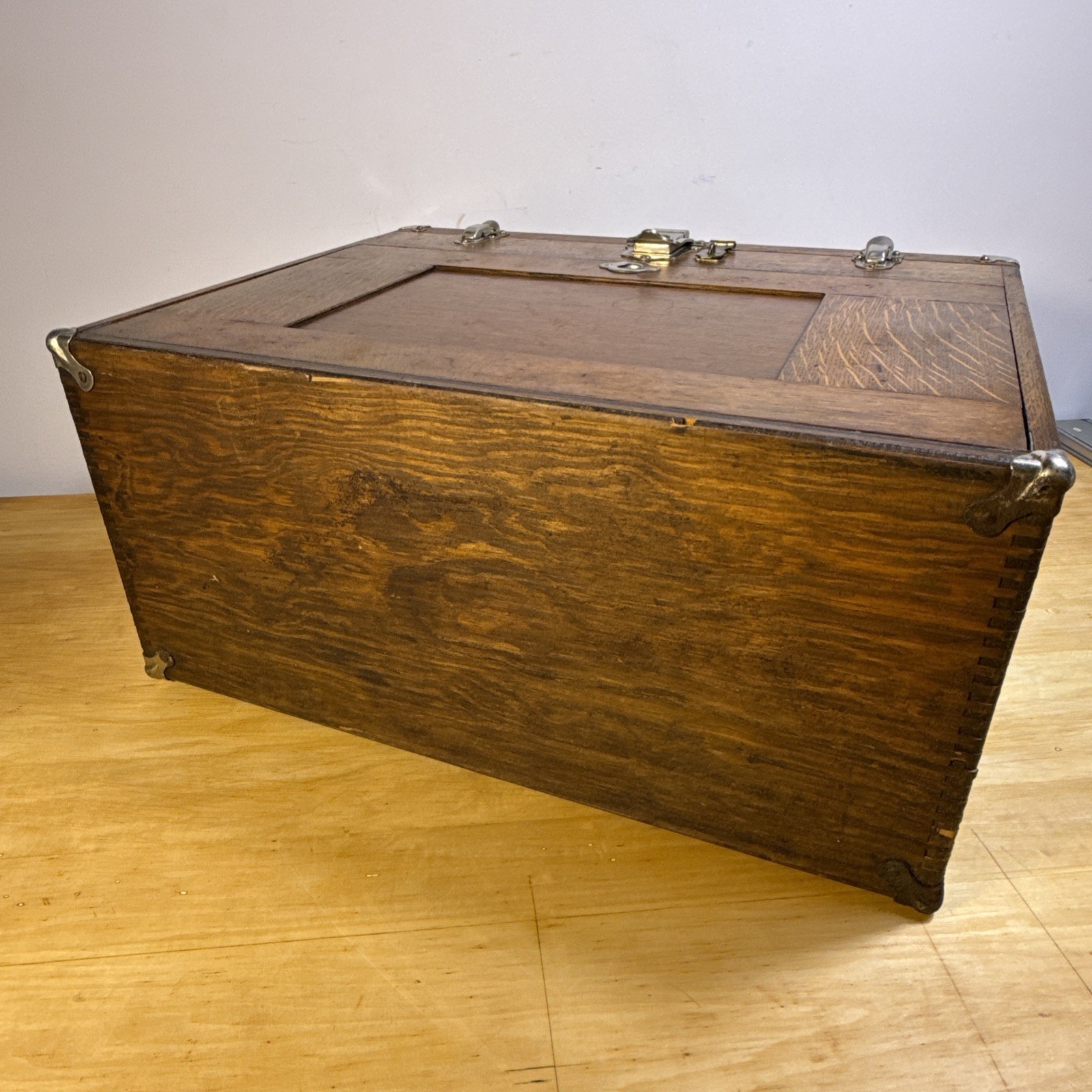 Vintage H Gerstner & Sons Dayton Ohio Machinist Tool Chest 11 Wood Oak Drawer