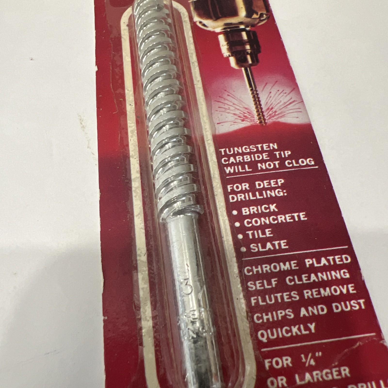 Vtg Fuller Tungsten Carbide-Tip 3/8″ Masonry Drill Bit #23 Sheffield England NEW