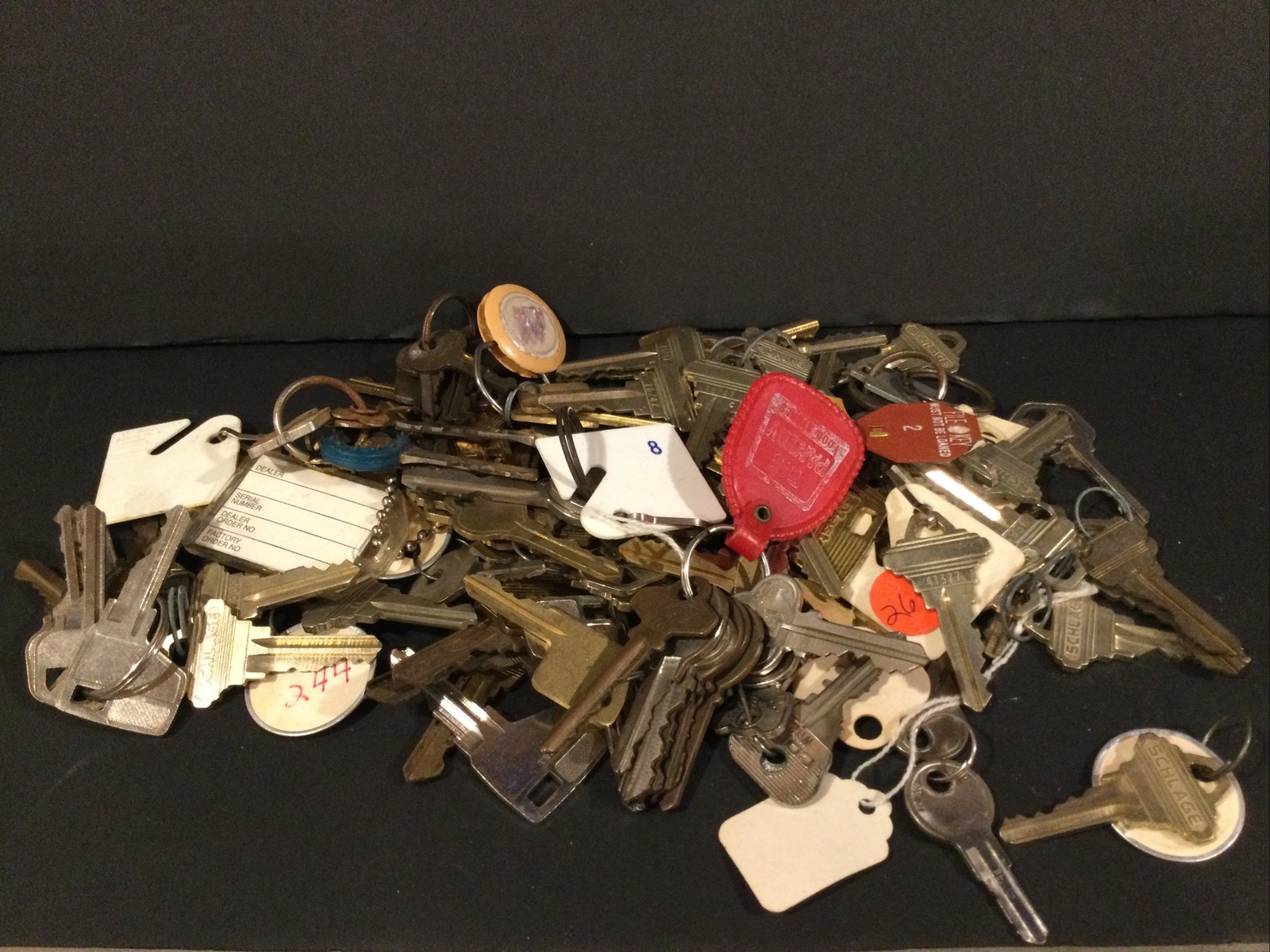 Assorted Lot of Misc Cut Keys 2 Pounds (LB) House Etc. Crafts, Metal, Silver