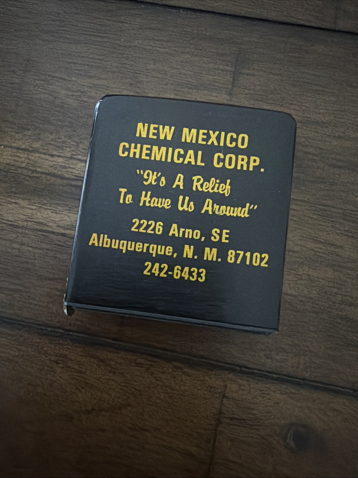 Albuquerque New Mexico CHEMICAL CORP Advertise Tape Measure Park Avenue NM Nice!
