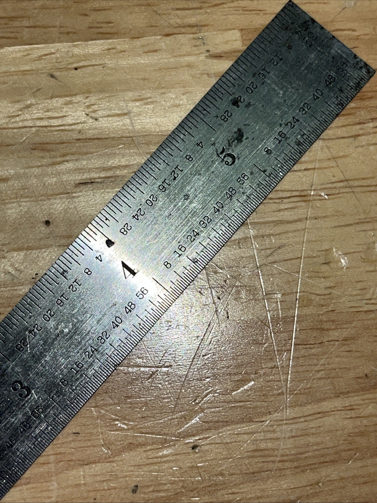 Vintage Millers Falls No. 866-6, #4 Grad. Tempered Steel Rule Made In U.S.A.