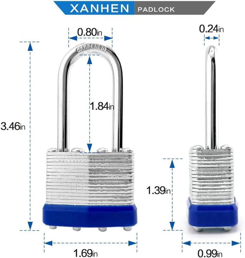 Lock Outdoor Padlocks, Key Lock, Padlocks with Same Key – Laminated Steel Keyed
