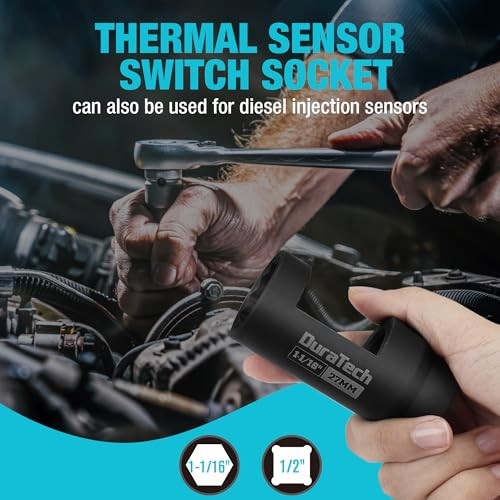 O2 Oxygen Sensor & Oil Pressure Socket Set, 1/2″ 3/8″ Drive x 22mm (7/8″) 7PCS
