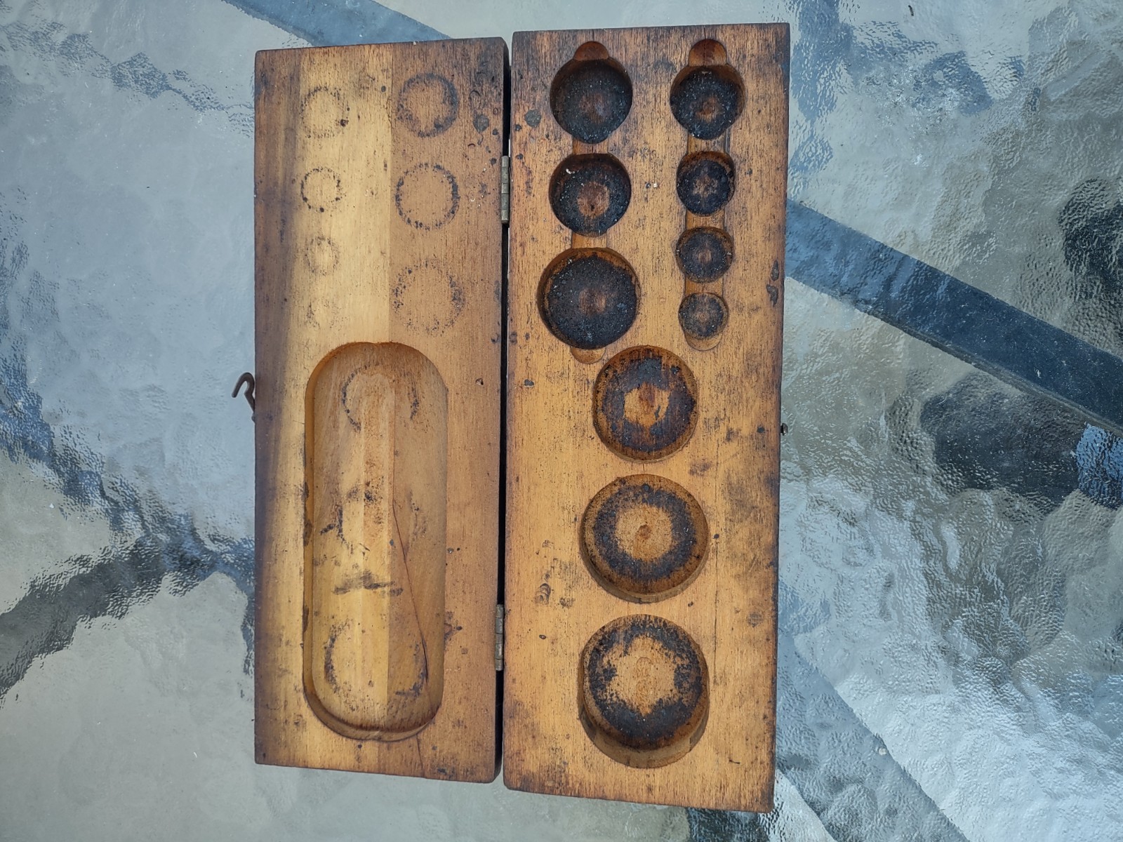 ANTIQUE GREENFIELD-G.T.&D.-MACHINIST TOOL-TAP& DIE WOODEN BOX ONLY