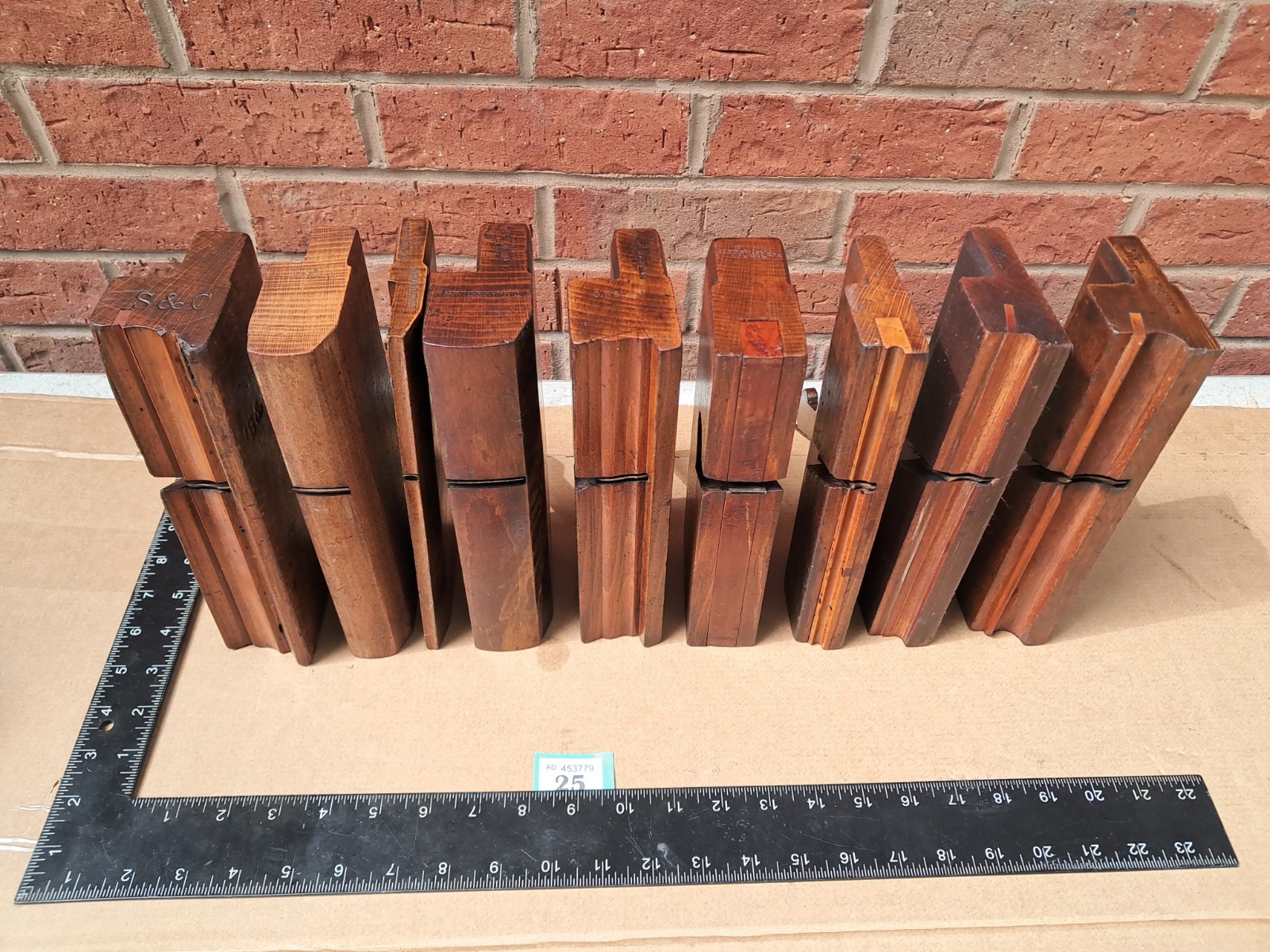 Job Lot of 9 Complex & H&R Moulding Planes by BUCK Mainly Good Used Condition