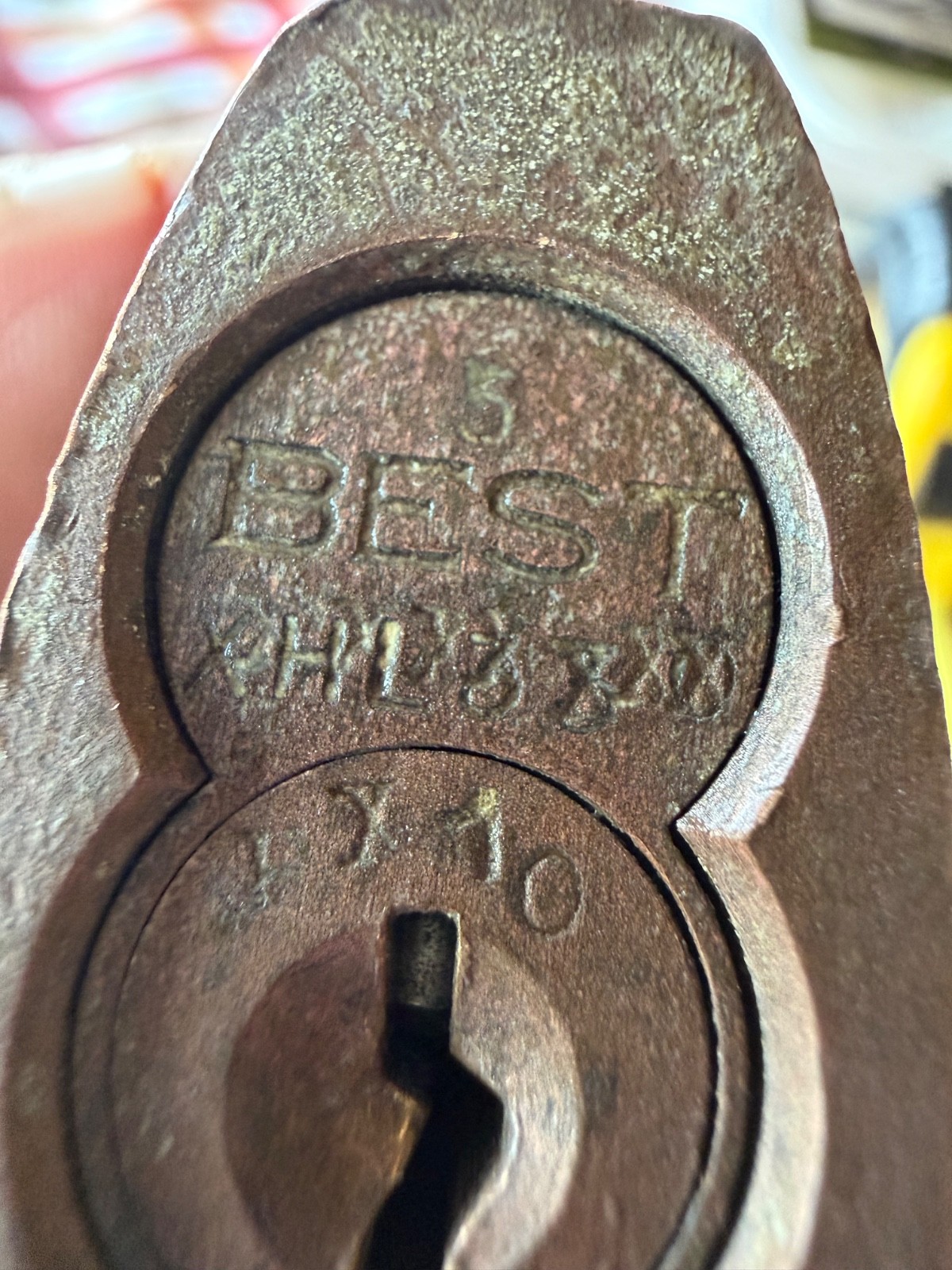 Vintage Working BEST Brass 4″ Shackle Pad Lock With 2 Key