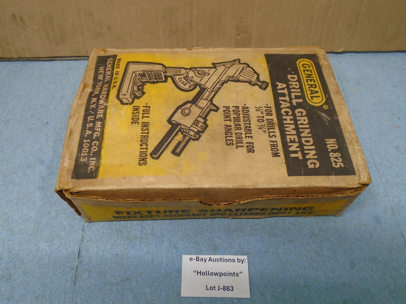 General USA No. 825 Drill Bit Grinding Attachment for 1/8″ to 3/4″ bits J883