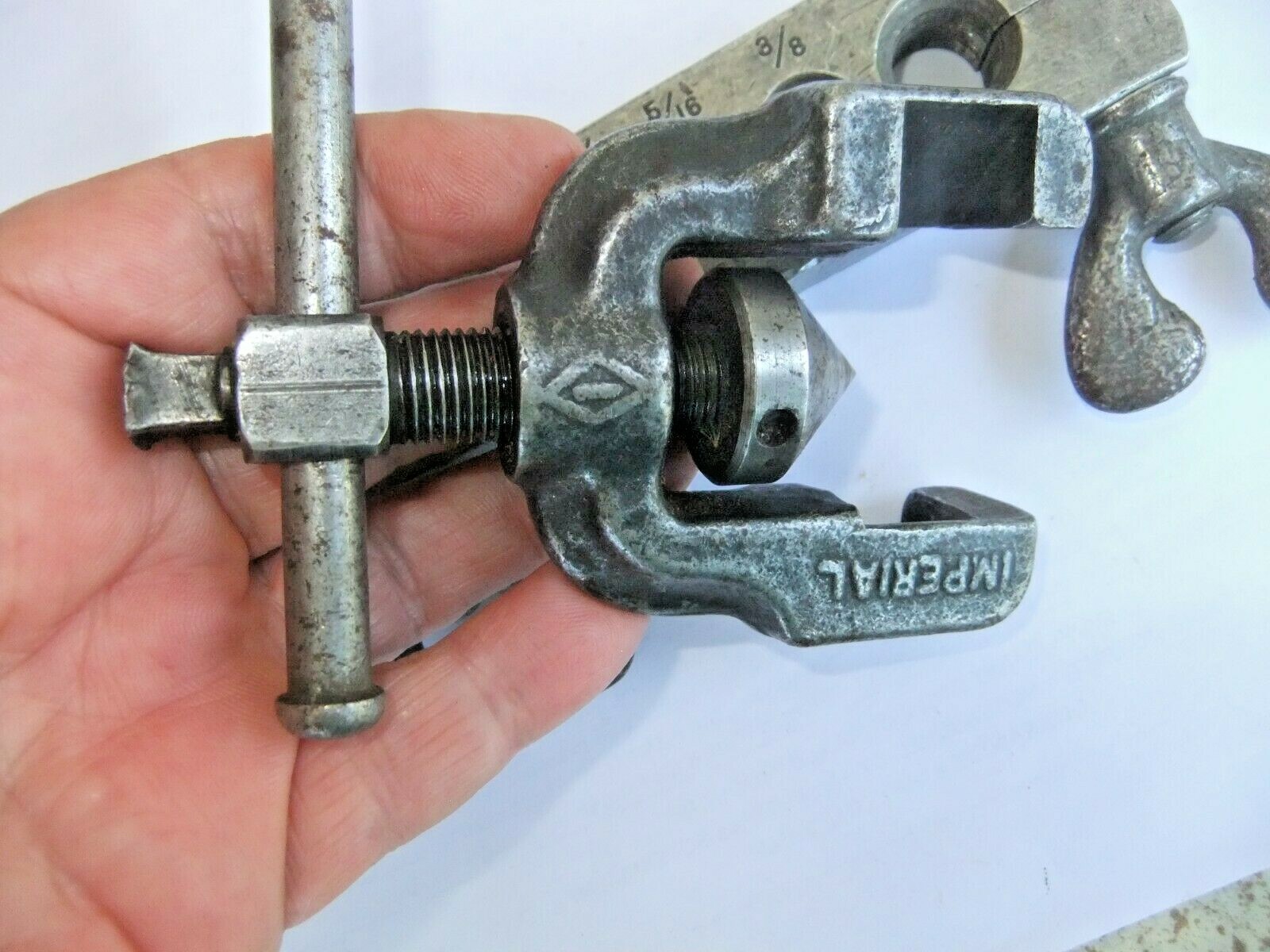 Tube Flaring Tool Imperial Brass Chicago. Early 193-F Mechanics Adjustable 1.8LB