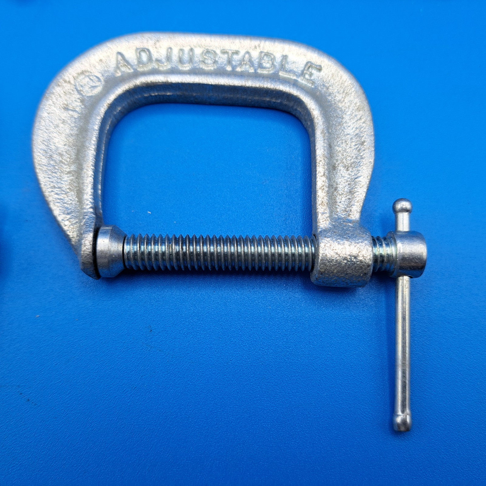 Lot of 6 Vintage Adjustable 1 1/2, 2, 2 1/2″ C Clamps, No 1415, 1420, 1425, USA