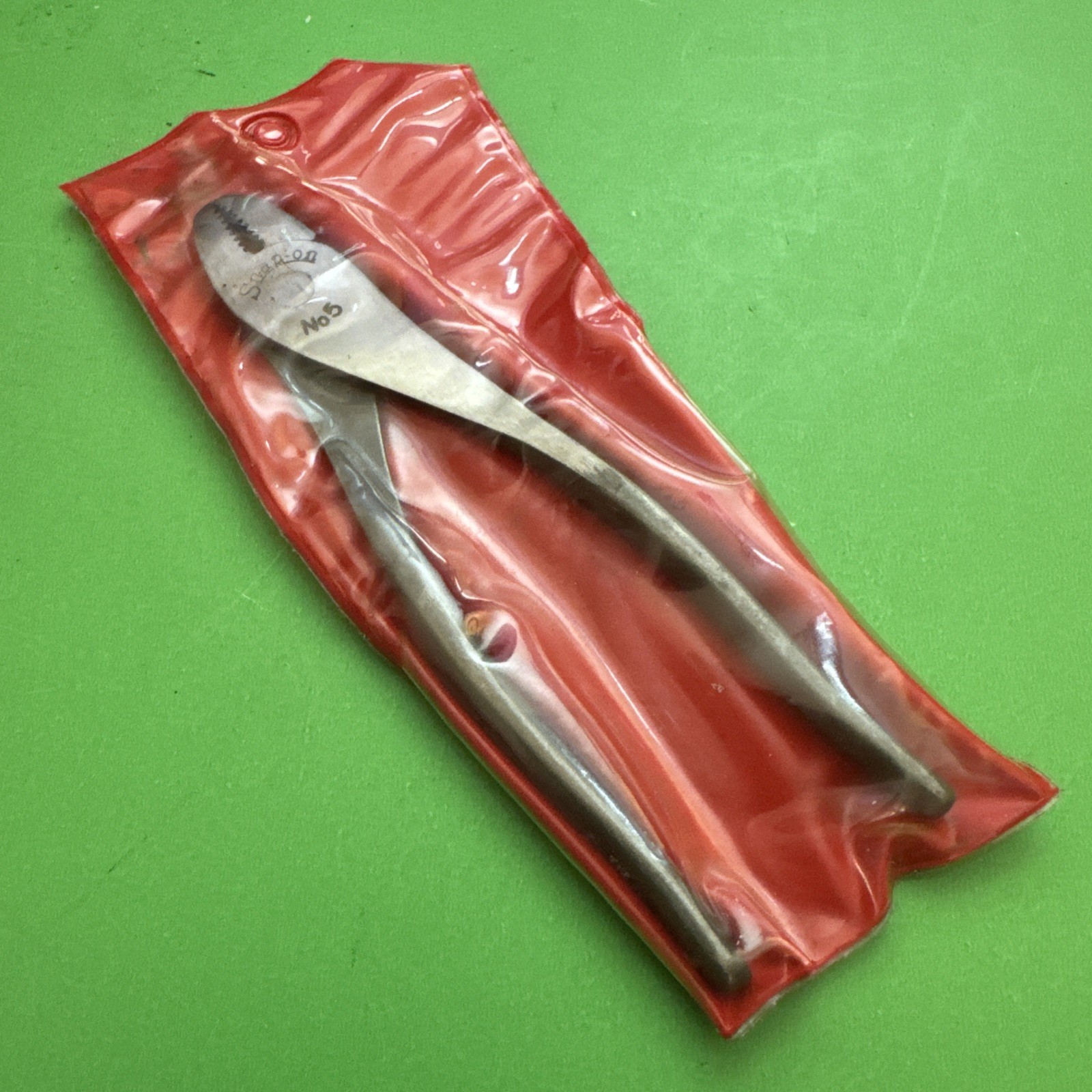 NOS Sealed Vintage 1967 Snap-On USA Model No.5 Smooth Grip 4.5″ Ignition Pliers