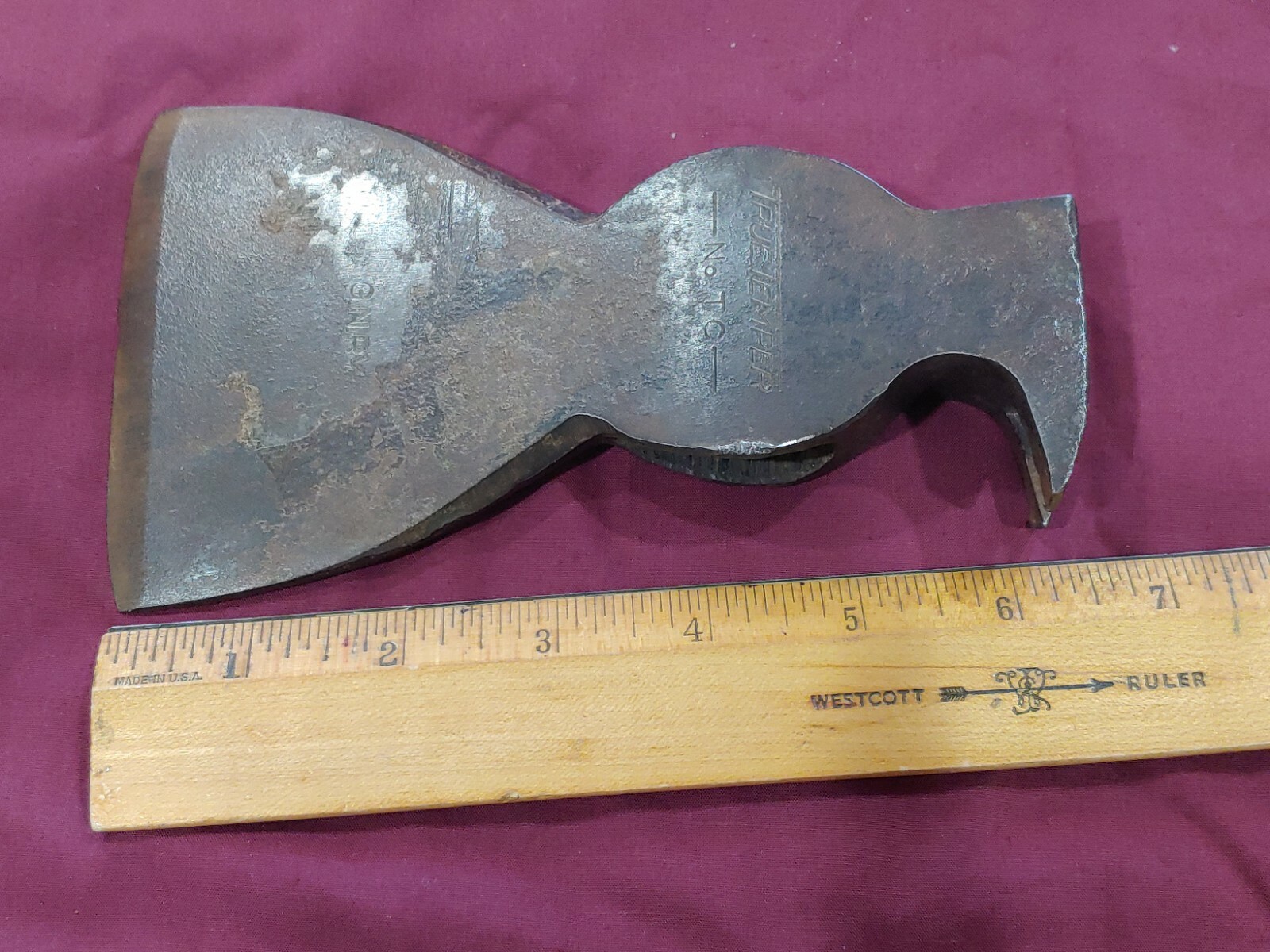 Vtg GNRY TRUE TEMPER TC HATCHET axe tool HEAD RARE