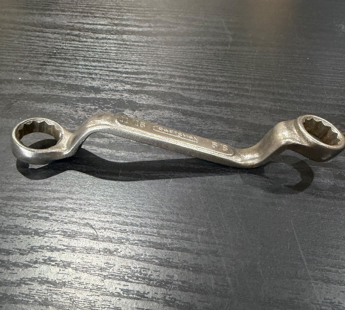 Vintage Underlined Craftsman Offset Stubby Box End Wrench 5/8″ x 11/16″ X 6″