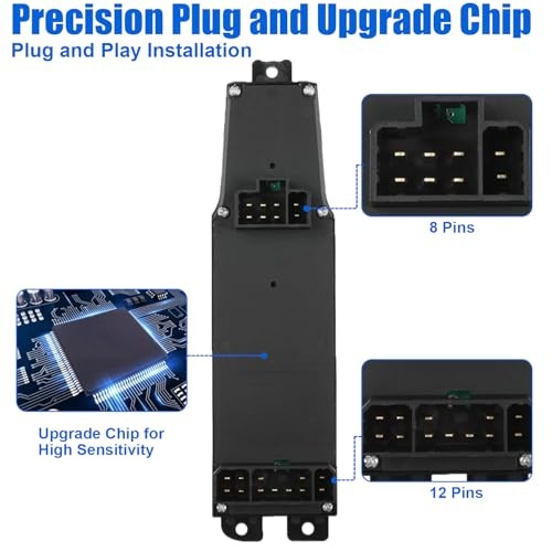 Driver Side Master Power Window Switch & Bezel Switch + Bezel + Removal Tool