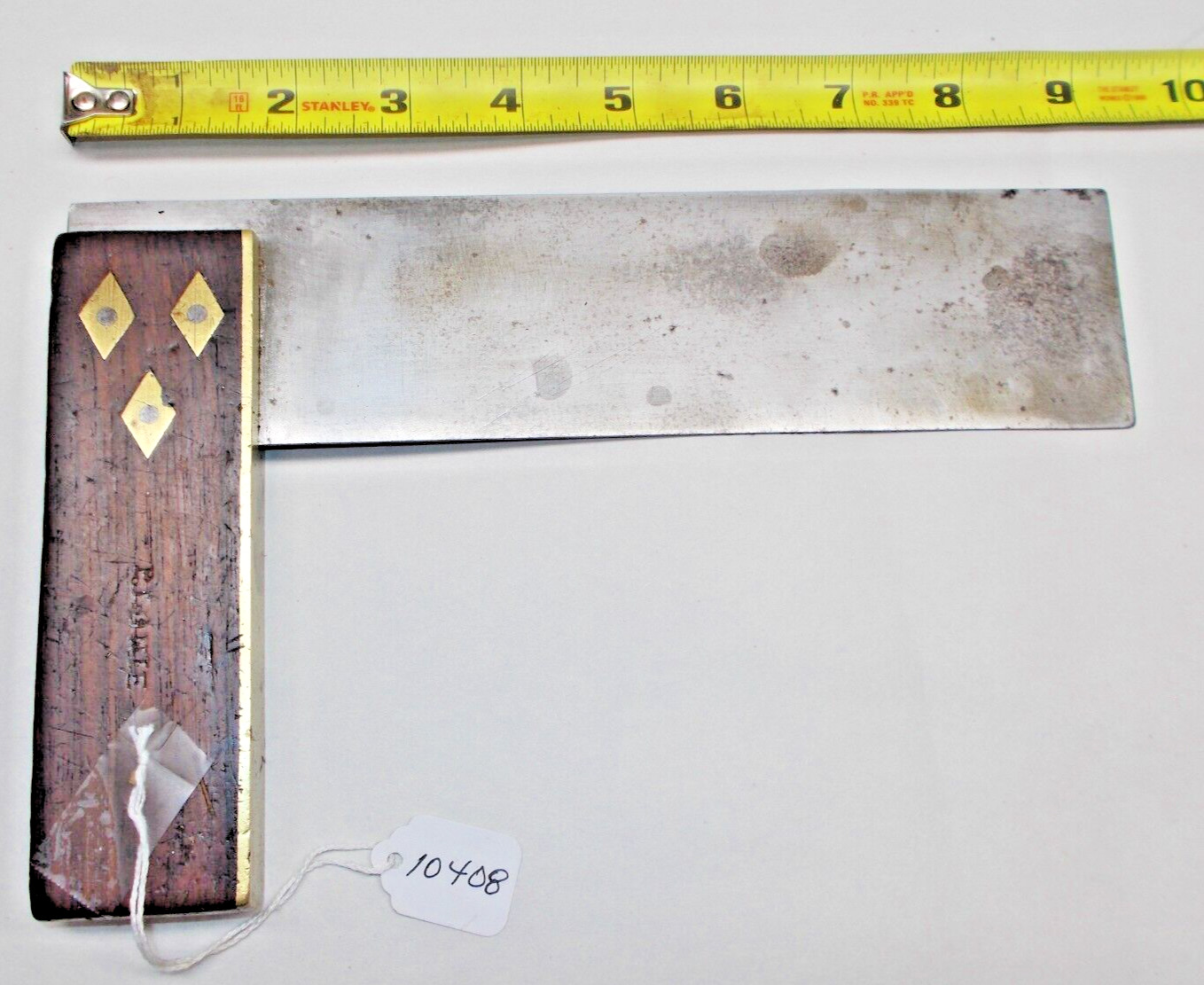 Square, Woodworkers Vintage 7-1/2″ Long Blade , Wooden Handle Square