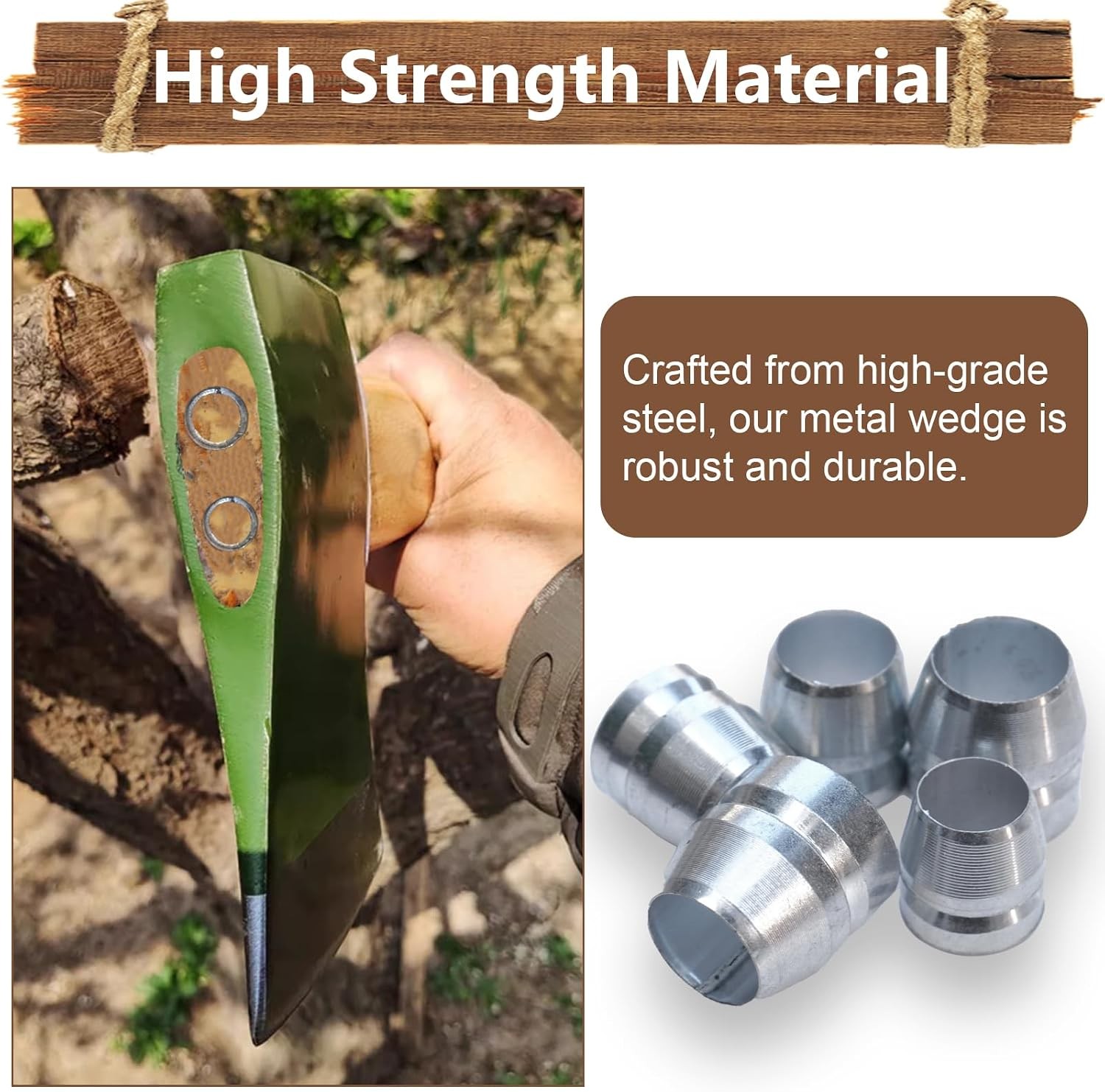 21 PCS Round Axe Handle Wedge Safety Metal Wedge Hammer Handle Wedges for Axe