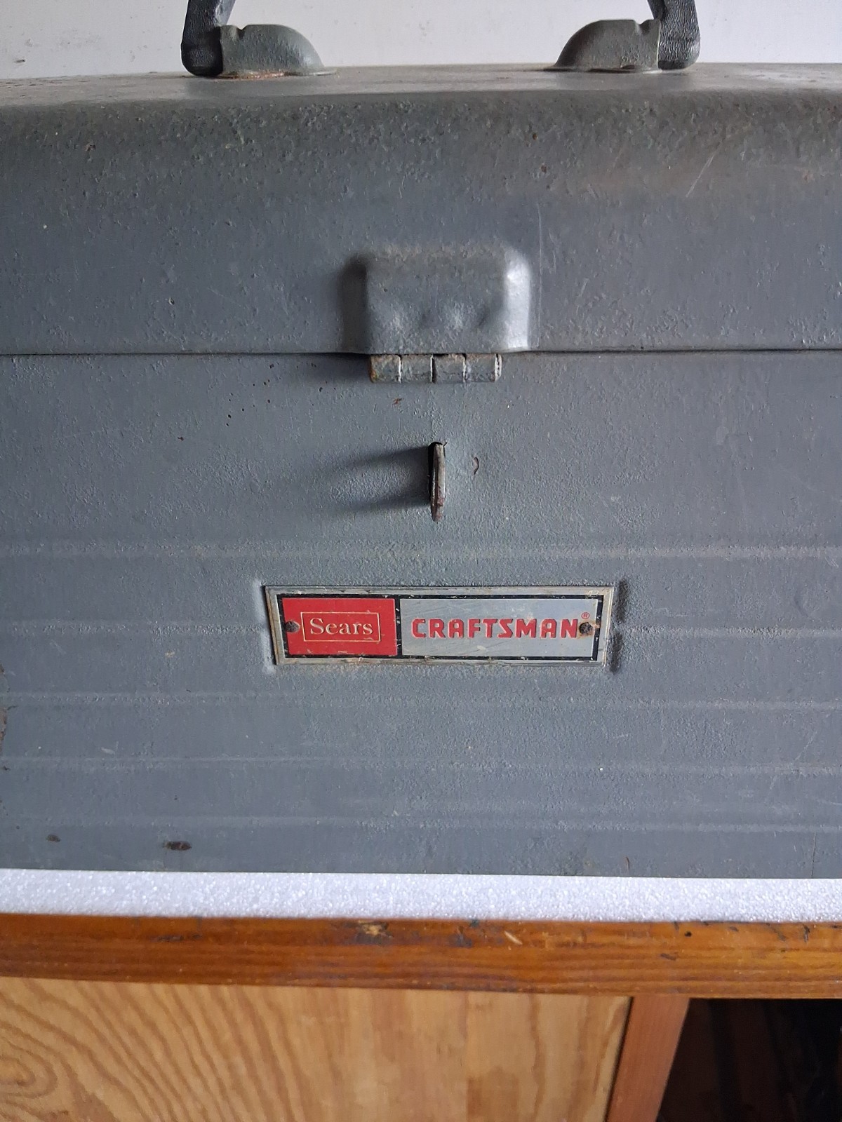 Vintage Sears Craftsman 6506 Metal Tool Box With Tray