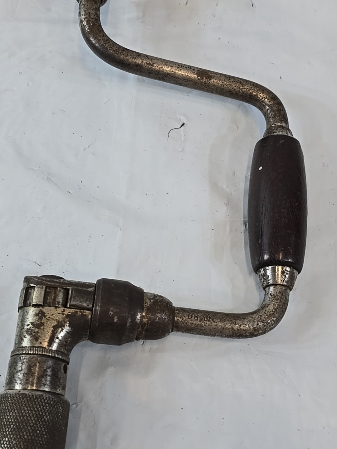 Antique John S. Fray Co No. 86 – 8″ Sweep Ratcheting Hand Auger Bit Brace Drill