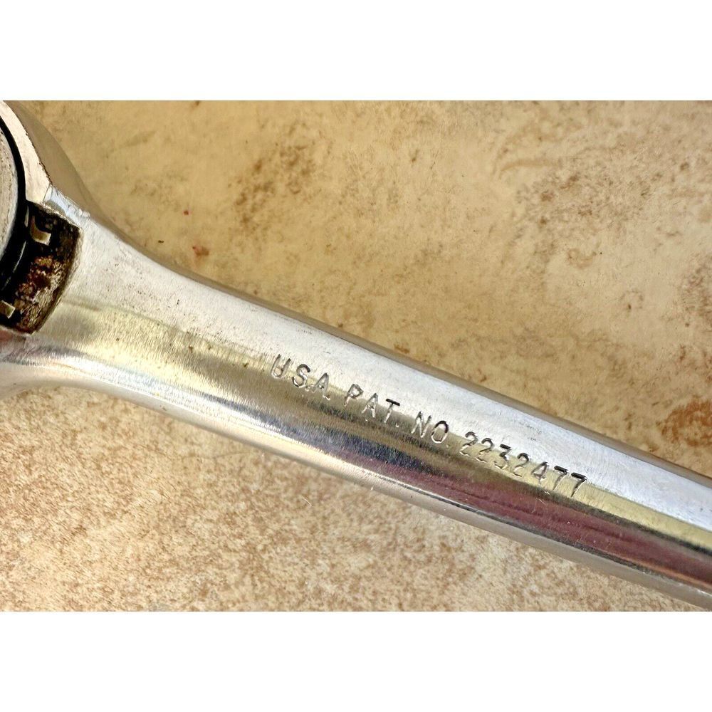 S-K Tools Chrome 1/2″ Dr Ratchet # 42470 USA 10″Long Knurled Handle