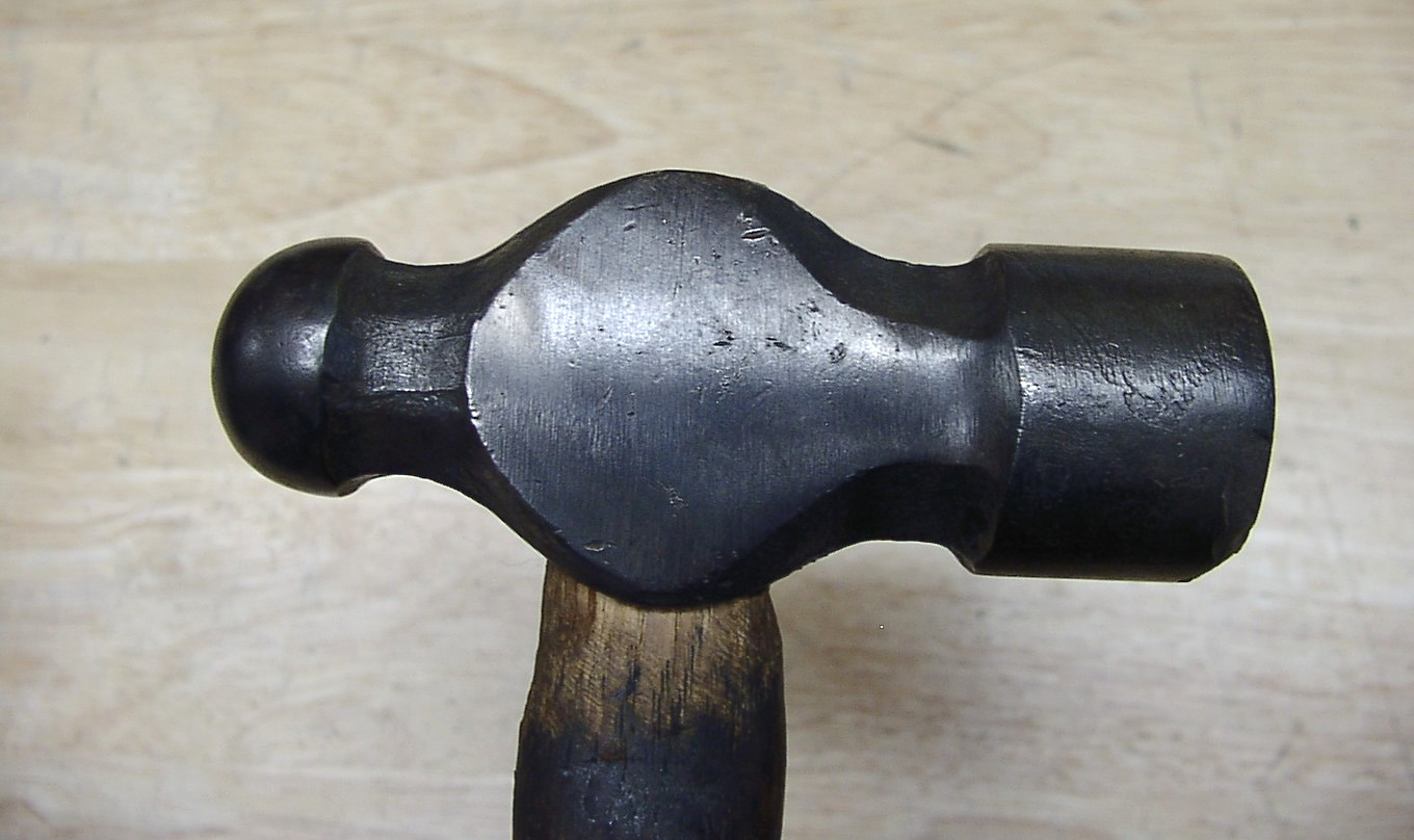 Vntg N.Y., N.H. & H RR Ball Peen Hammer,4-3/8″ Head,1-3/8″ Face,GOOD,Use & Wear