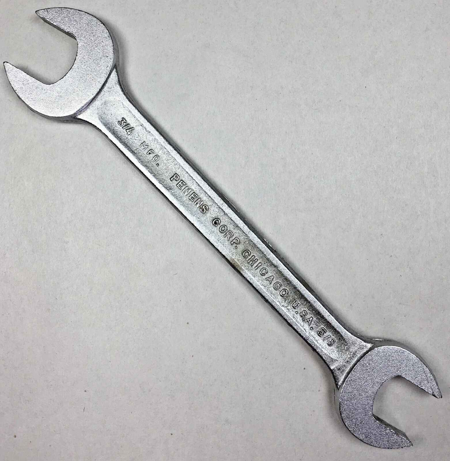 Vintage PENENS CORP. TOOLS Open End Wrench 3/4″ x 5/8″ SAE Chicago, U.S.A. Tool