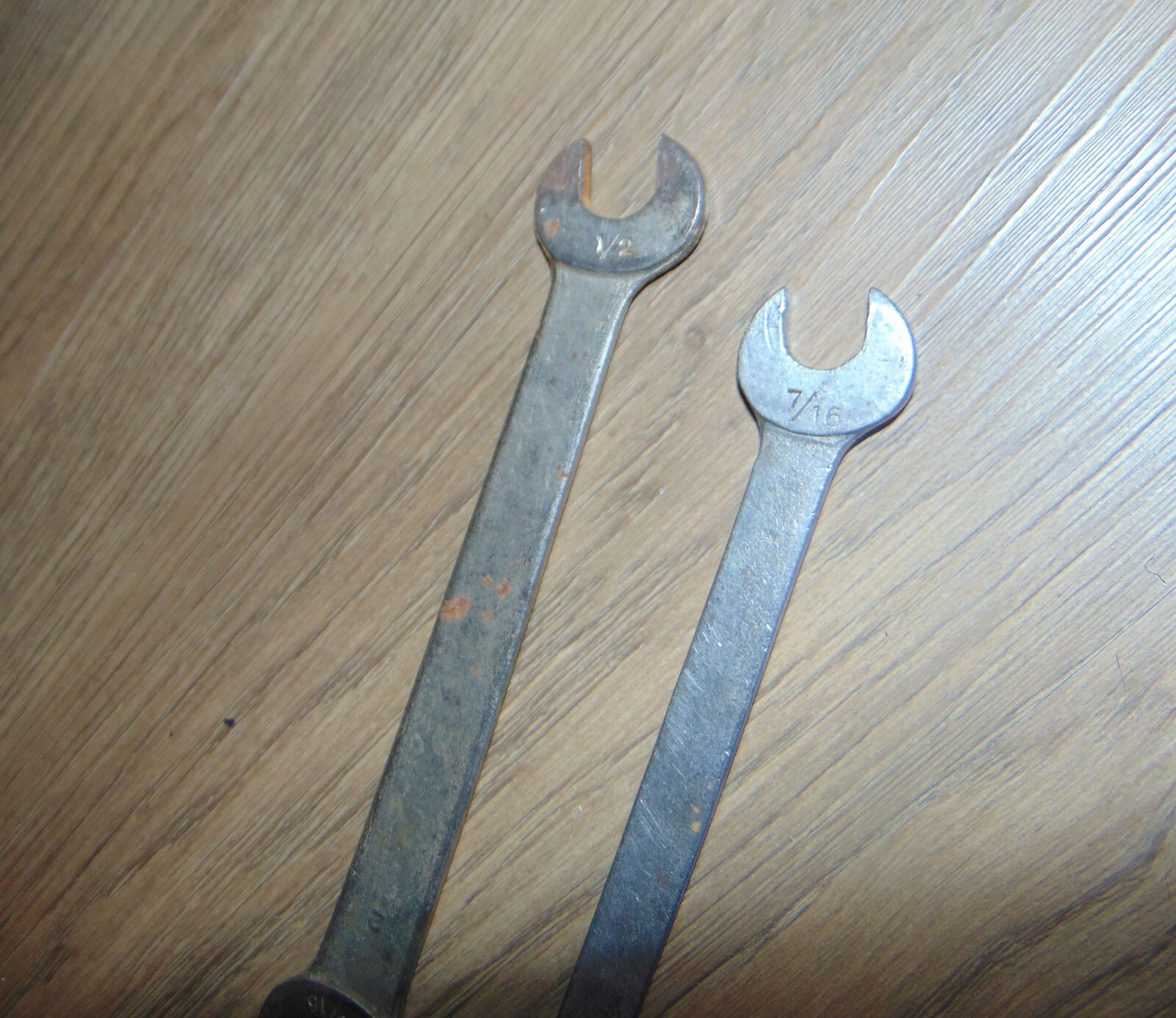 2 Vintage Herbrand 7/16 X 1/2 H-1,1/2 X 9/16 H-2 Flat Tappet Wrench Set USA Tool