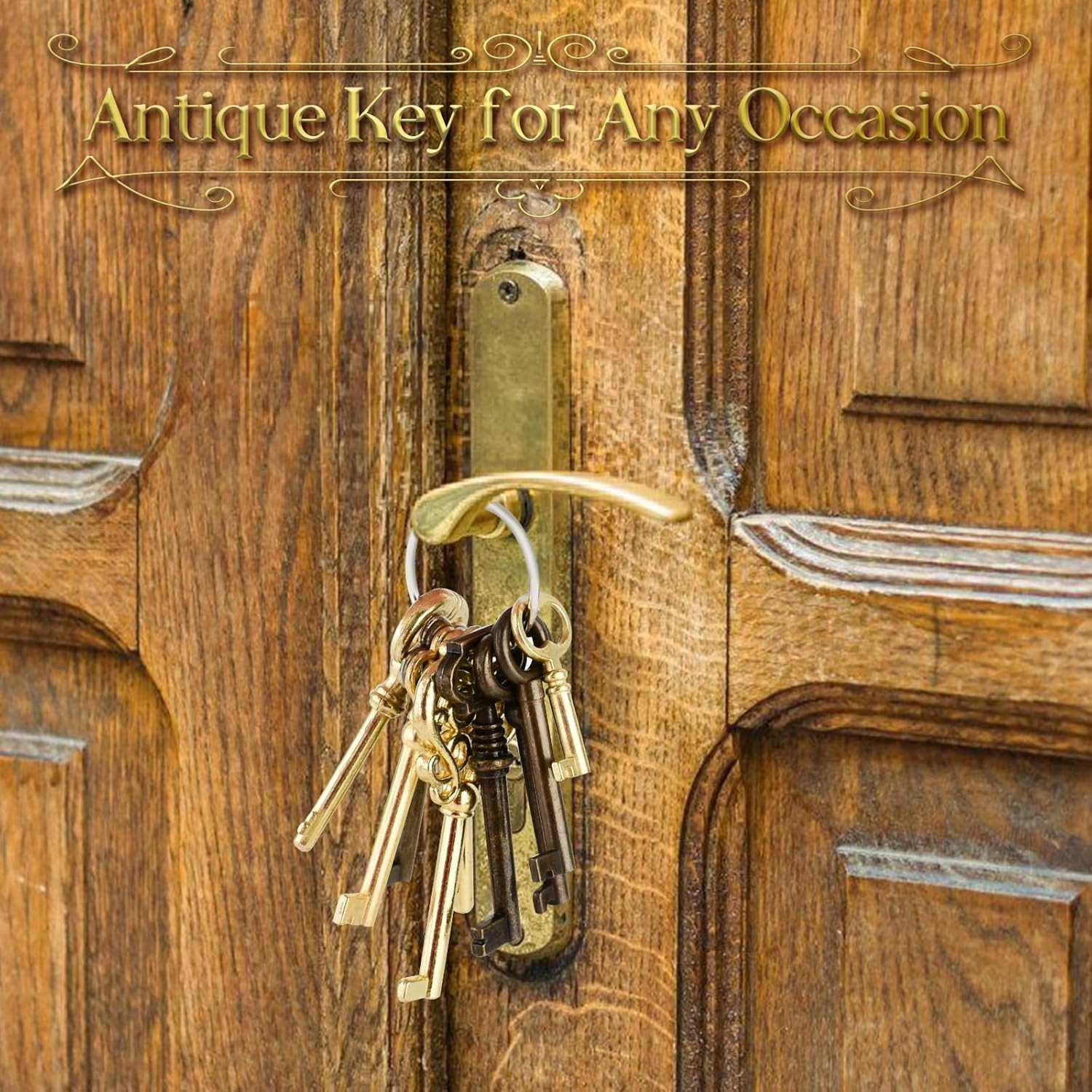 10PCS Skeleton Key Set Reproduction for Antique Furniture, Universal Barrel Key