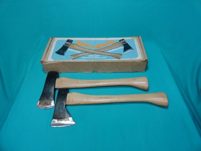Snow & Nealley Bangor Maine Split & Kindling Set Vntg 1970’s-80s in Original Box