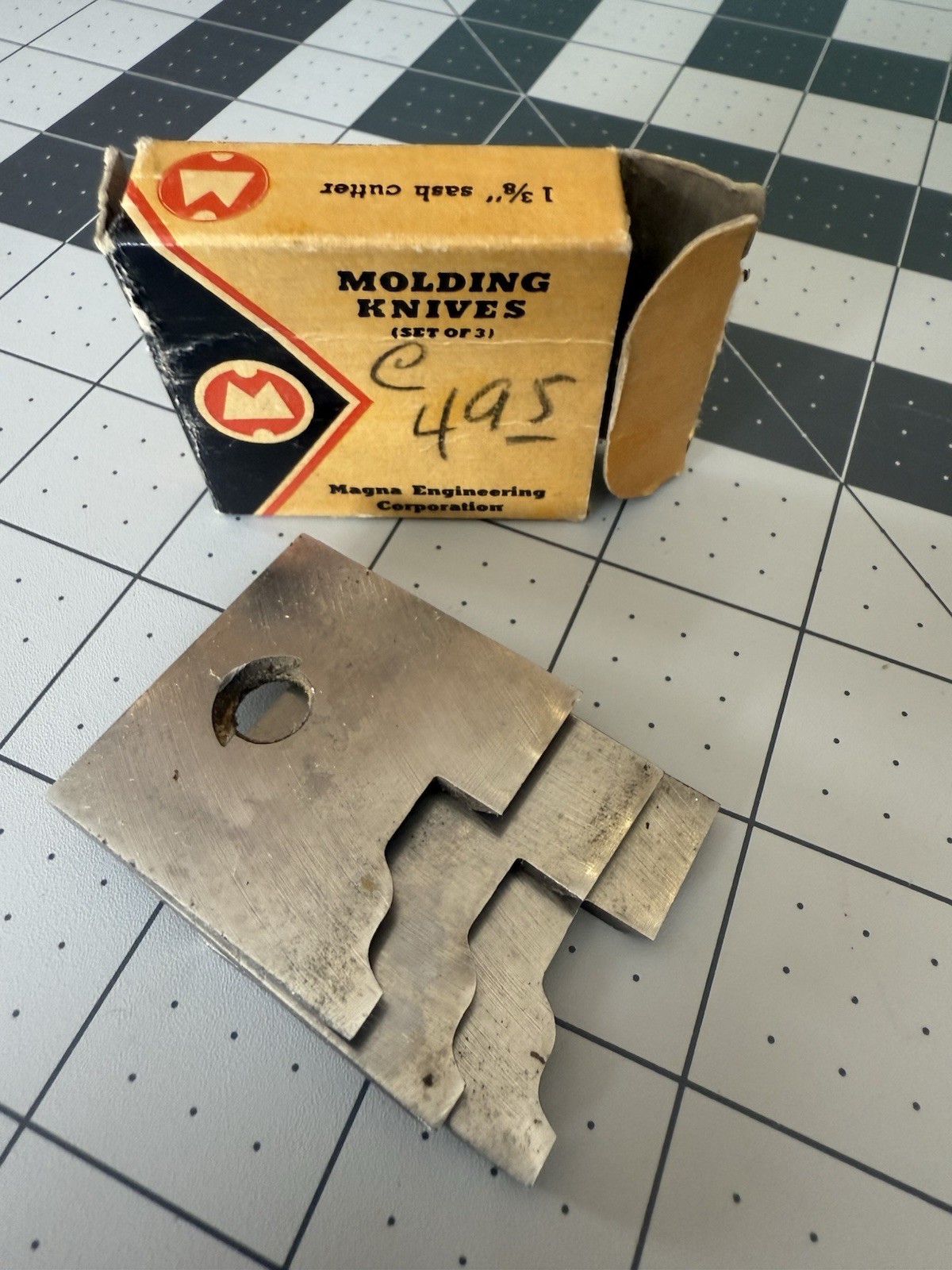 Magna Engineering Molding Knives 1 3/8 Sash Cutter FOUND In Dad’s Desk Box