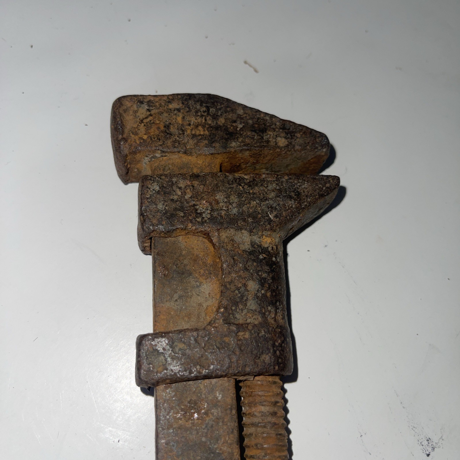 AG COES & Co? Antique Adjustable Monkey Wrench Wooden Handle 10″ Long USA READ