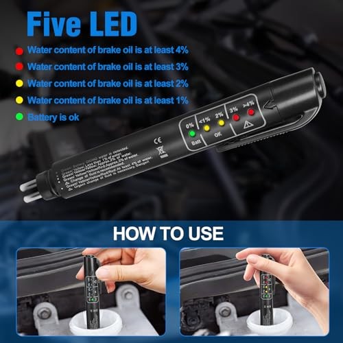 14pcs Compression Tester with Spark Plug Tester & Brake Fluid Liquid Premium