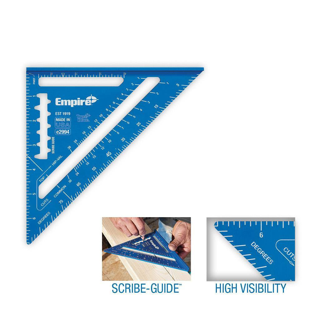 9 In. True Blue Professional Torpedo Level with 7 In. Aluminum Rafter Square