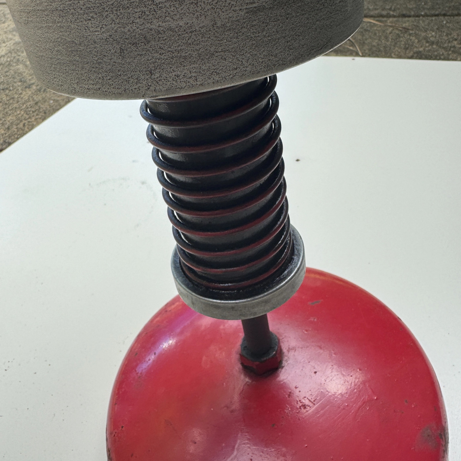 Vintage Bubble Tire Wheel Balancer Bubble Level Red Metal Garage Shop Display