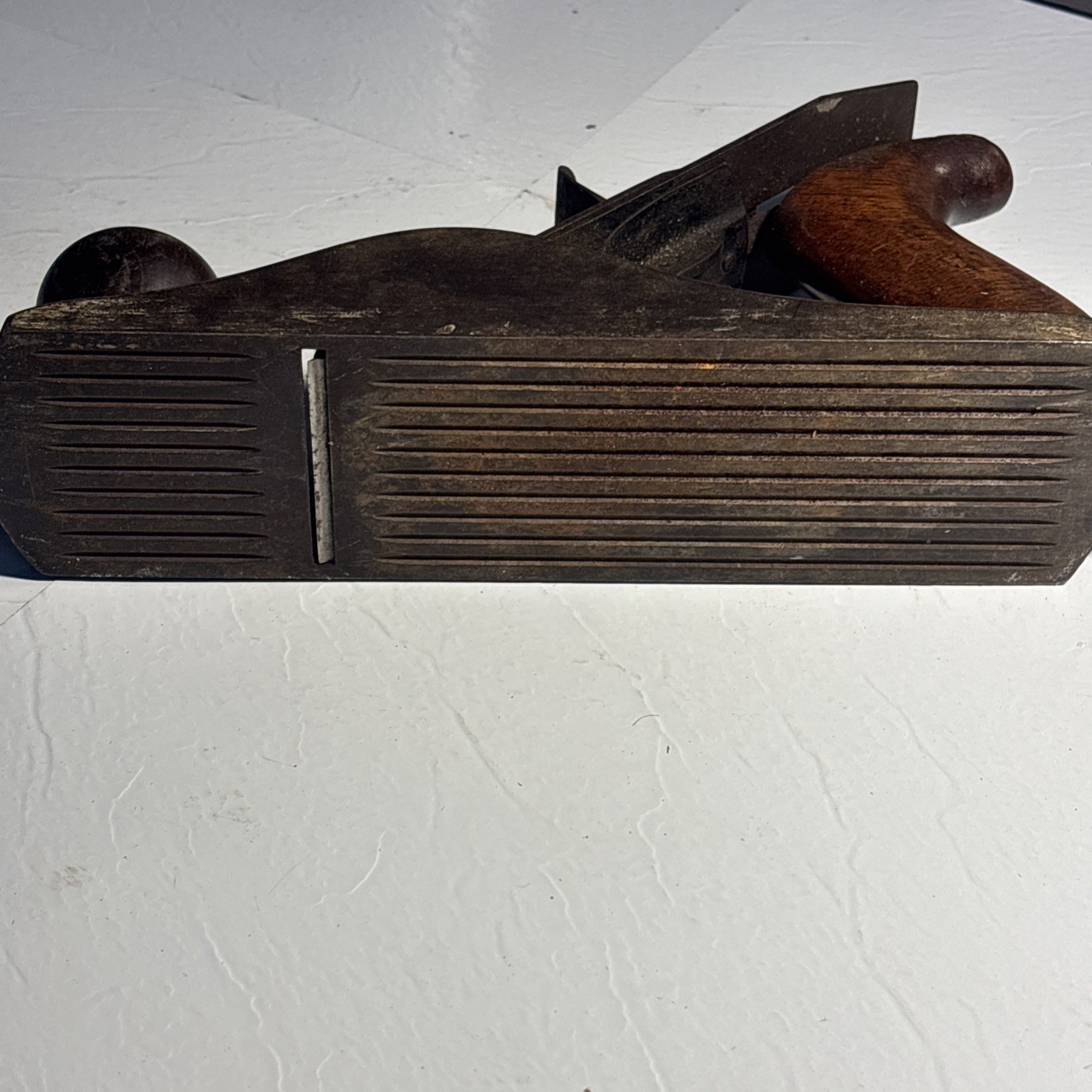 1910 Antique Bailey Stanley Plane type 13 corrugated bottom wweetheart blade