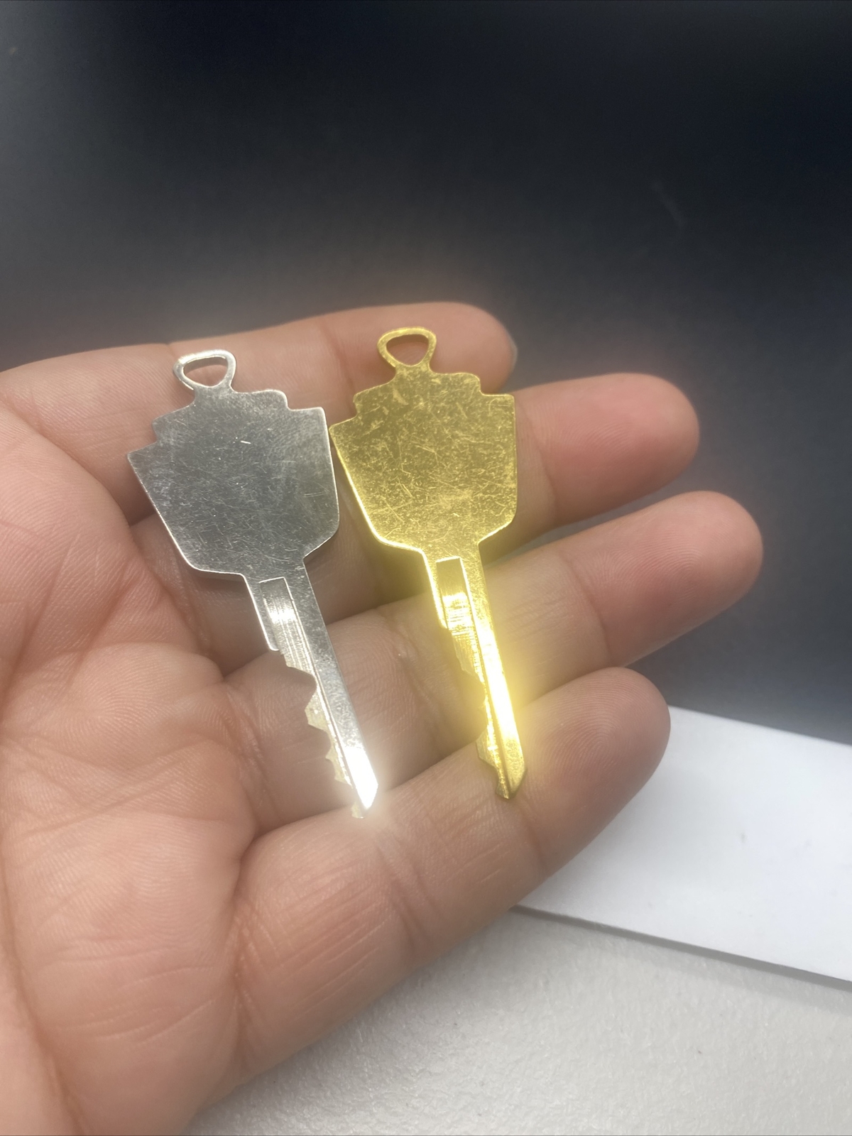 Vintage two ford keys gold tone silver tone