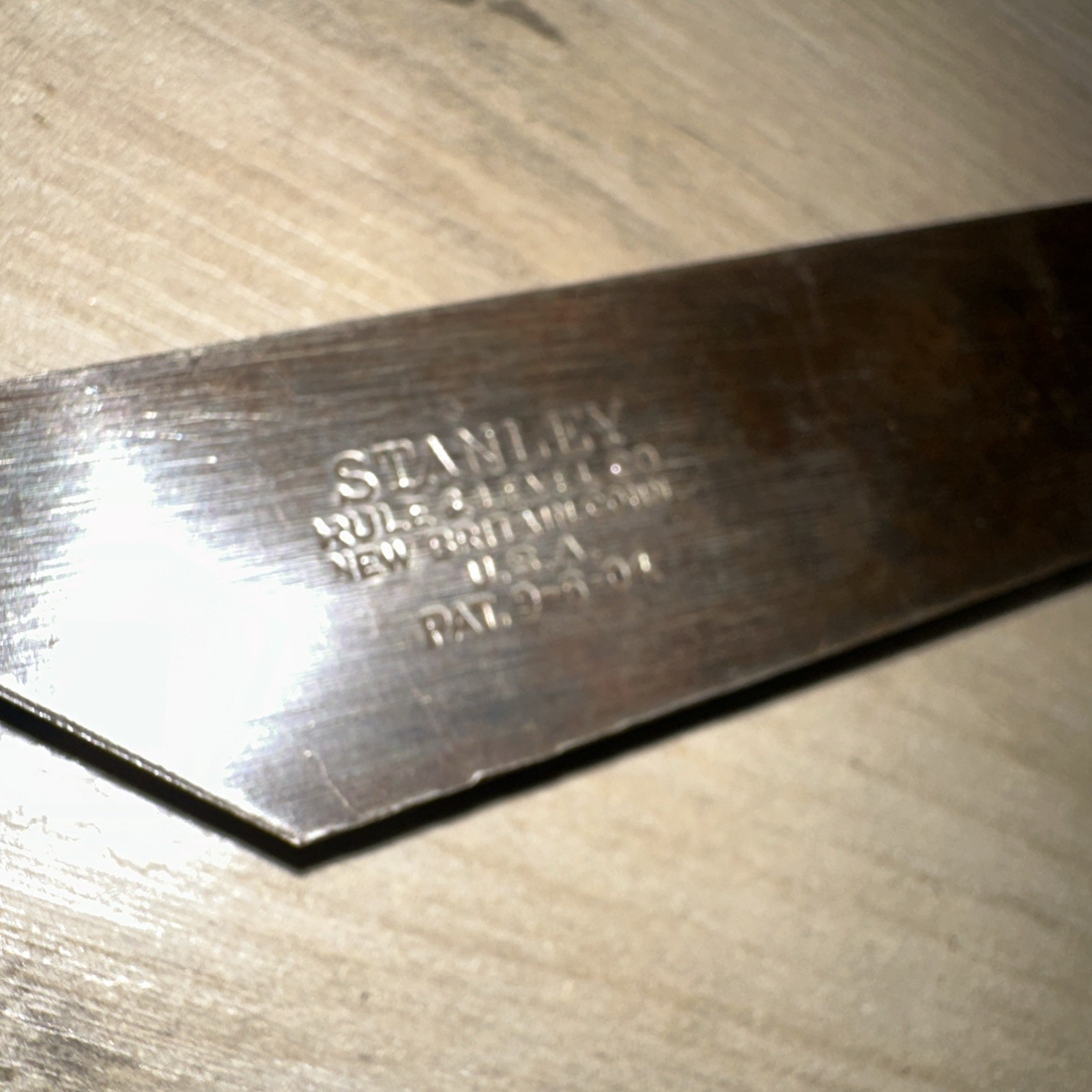 Stanley Rule & Level Co. 6” Sliding T Bevel Brass & Wood Pat. 9-6-04 Vintage USA