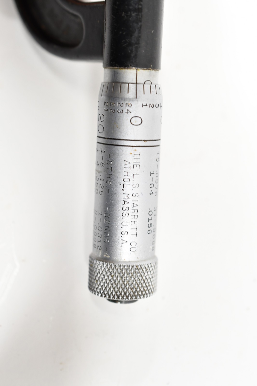 Vintage L, S, Starrett No. 210 Screw Thread Compactor Micrometer 0″ – 7/8″ N1100