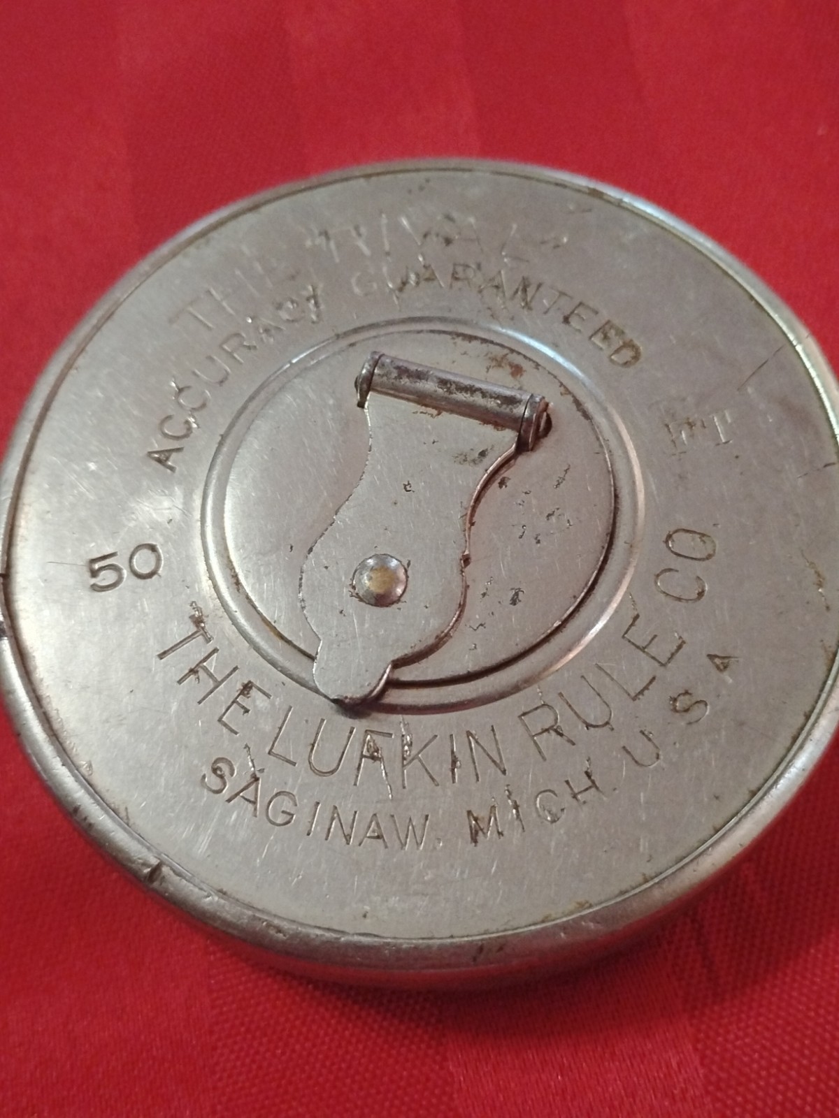 Antique 50’and 100′ Lufkin “The Rival” Steel Tapes. Made in U.S.A. Chrome Finish