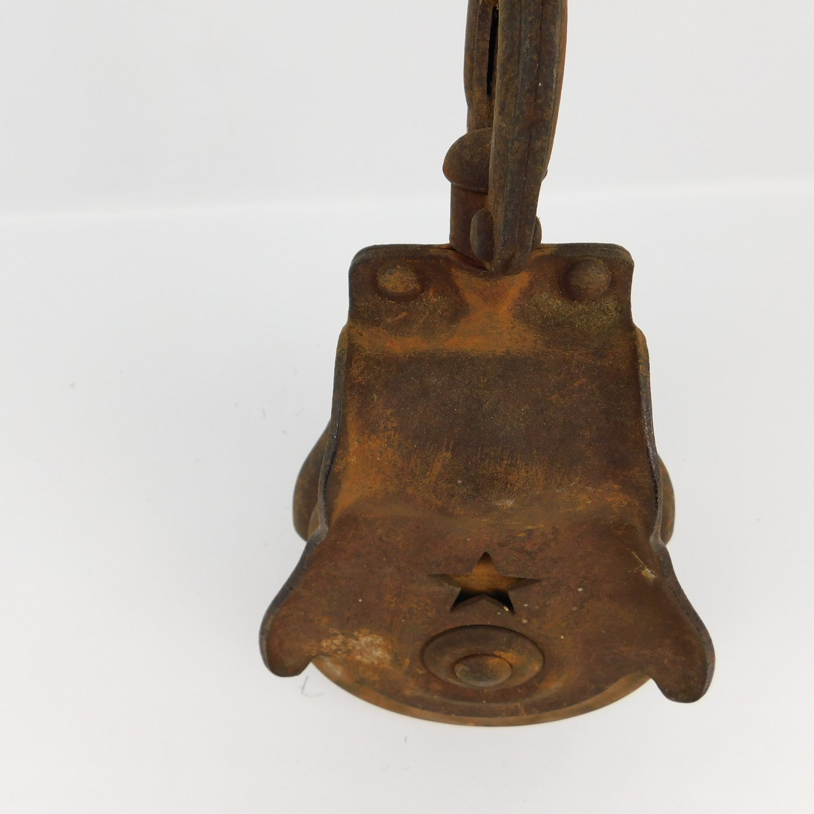Vtg Starline Inc 12″ Wood & Iron Pulley Block 6″ Wheel Rustic Farm Barn Decor