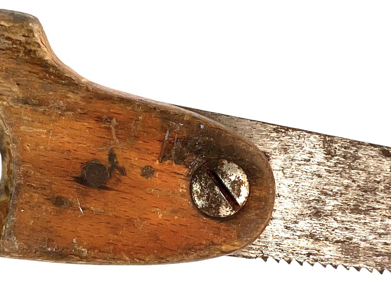 Vtg Compass Key Hole Saw 17 Inch Total Length Wood Handle Woodworking Handsaw