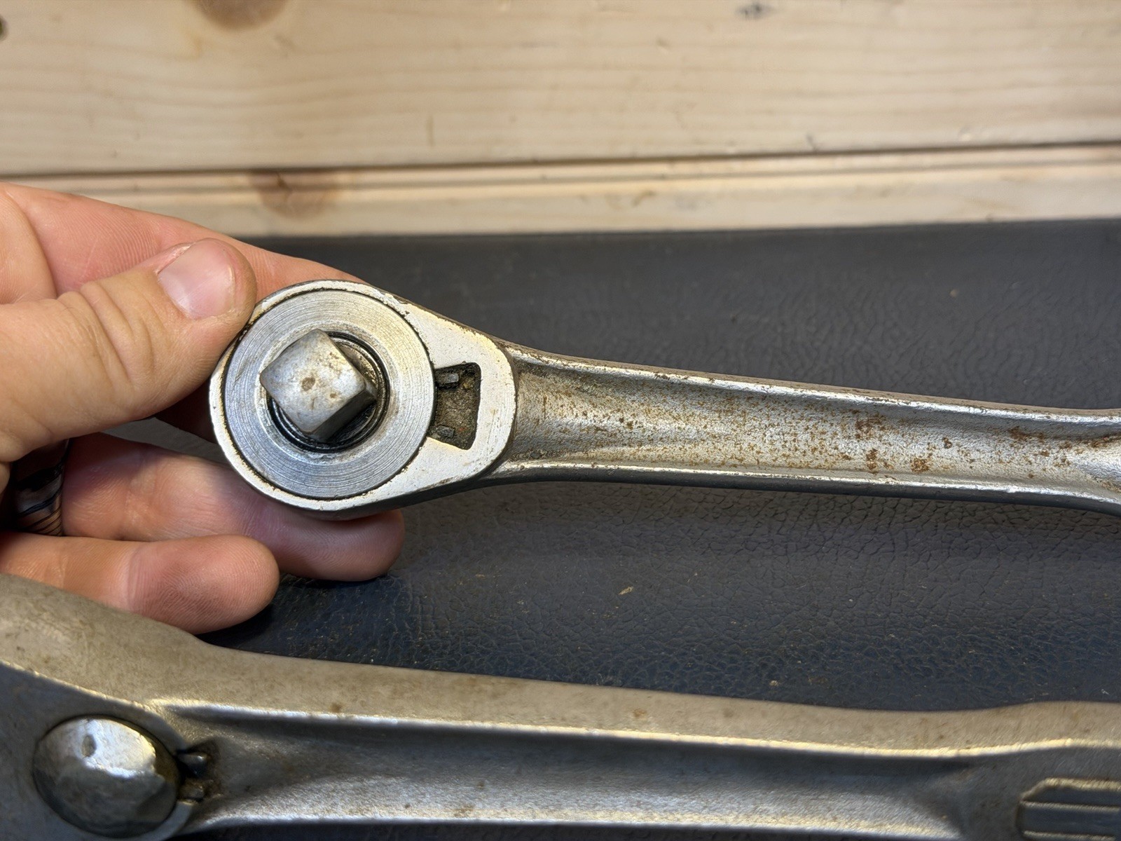 Lot Of 2 Vintage =V= Craftsman Flying V 1/2” 10″ Forged Ratchet For Repair