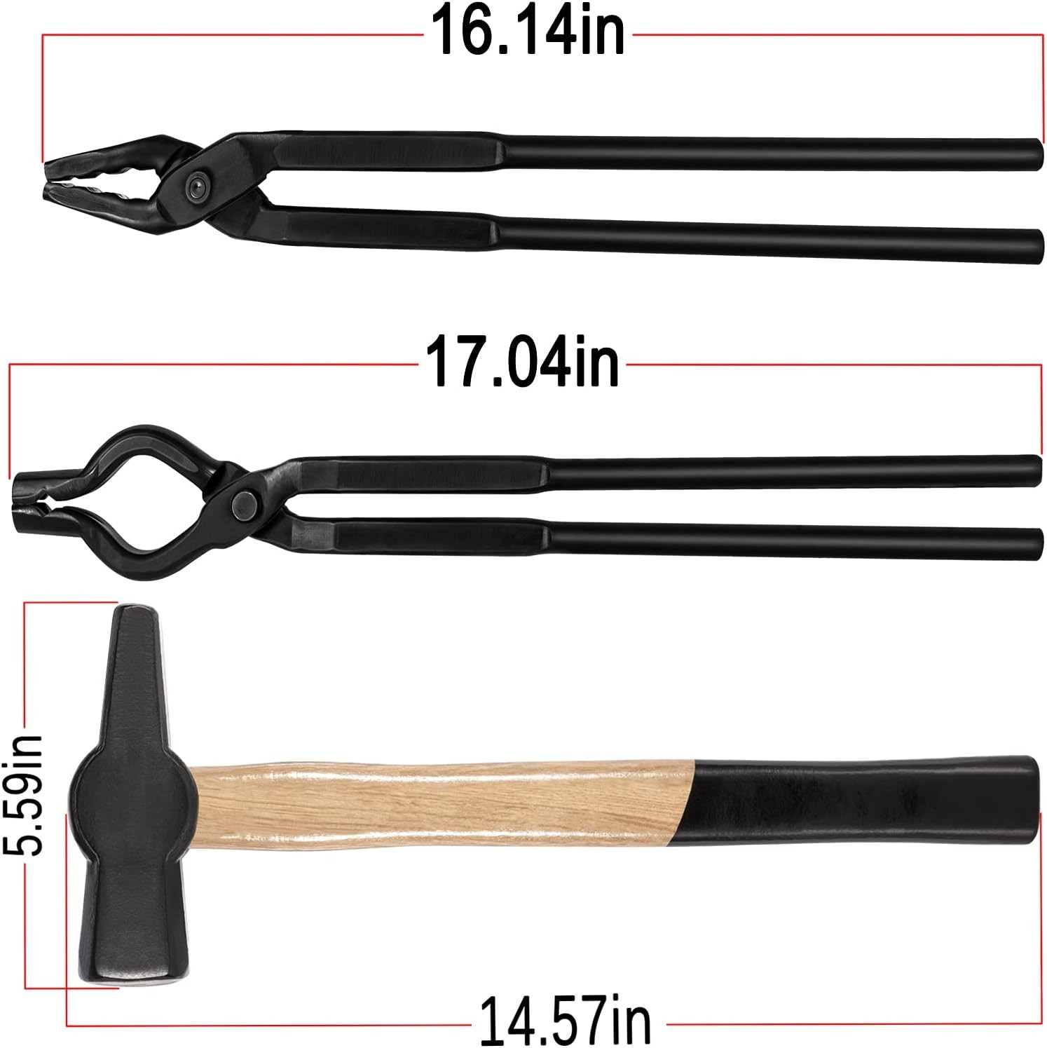 BLACKSMITH HAMMER & FORGE TOOLS KIT – STARTER BEGINNER MAKING KNIFE KIT