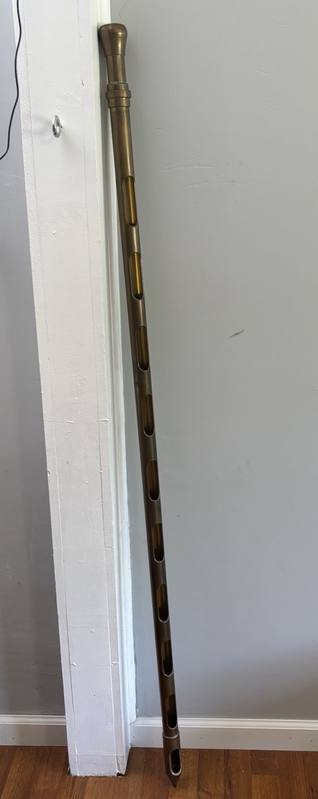 Vintage Seedburo Equipment Company Brass Grain & Seed Probe 10 Slot 63” Tall