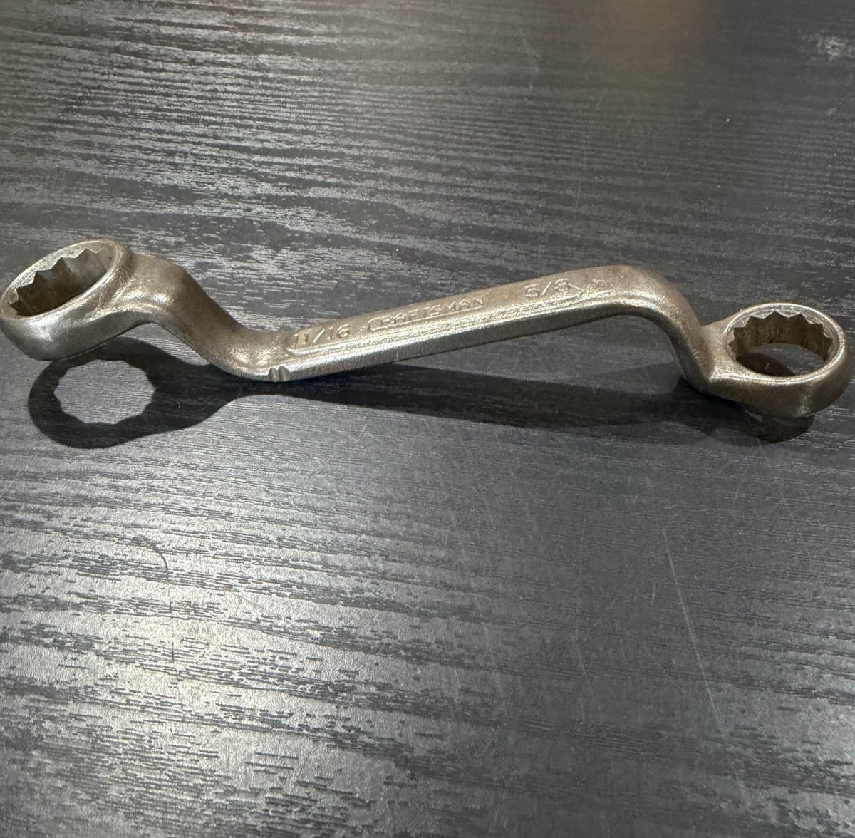 Vintage Underlined Craftsman Offset Stubby Box End Wrench 5/8″ x 11/16″ X 6″