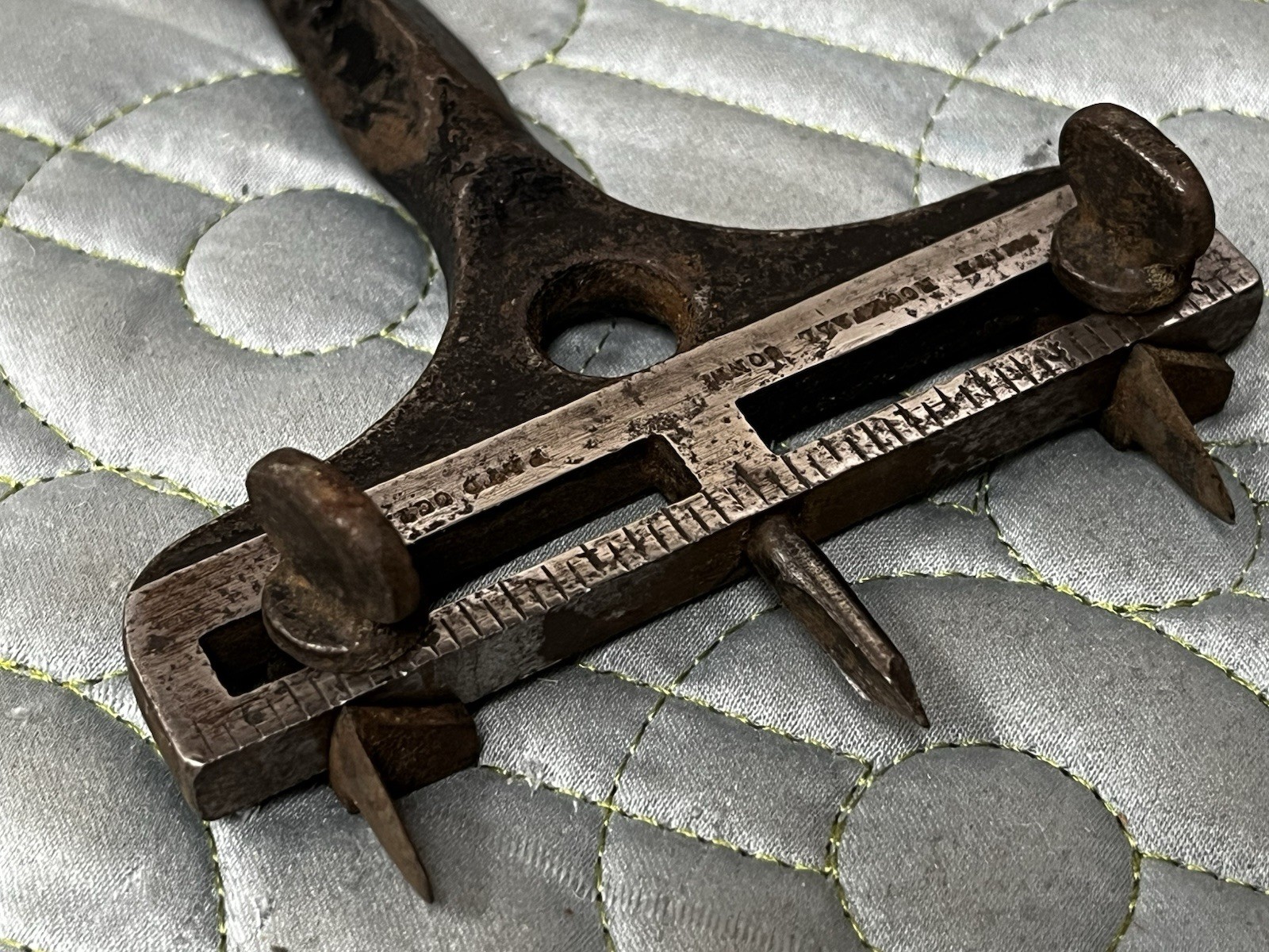 Antq. Otis A. Smith Leather Washer Cutter Tool Adjustable Oct. 24 1865