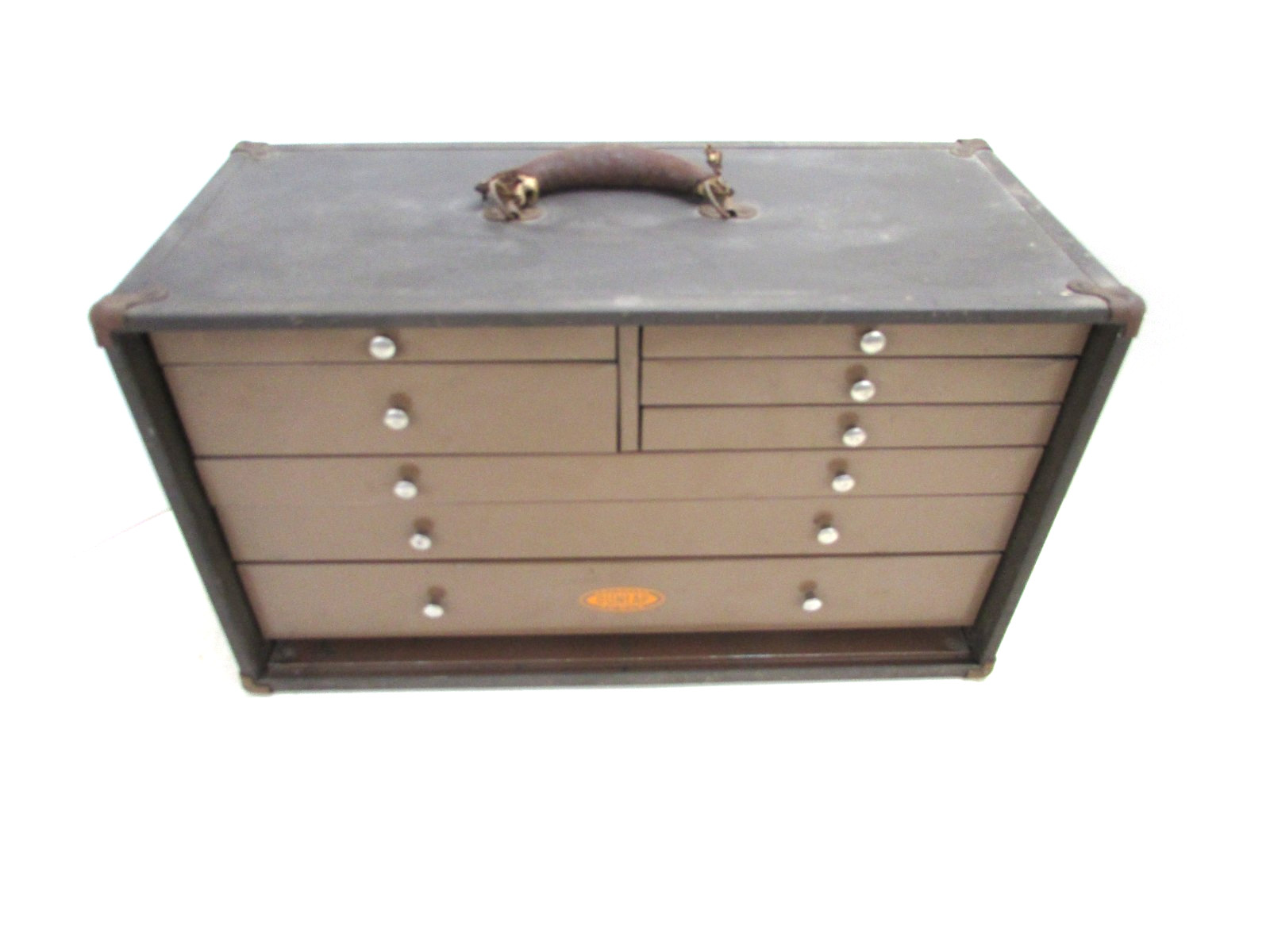 VINTAGE DUNLAP 8-DRAWER MACHINIST TOOL BOX CHEST