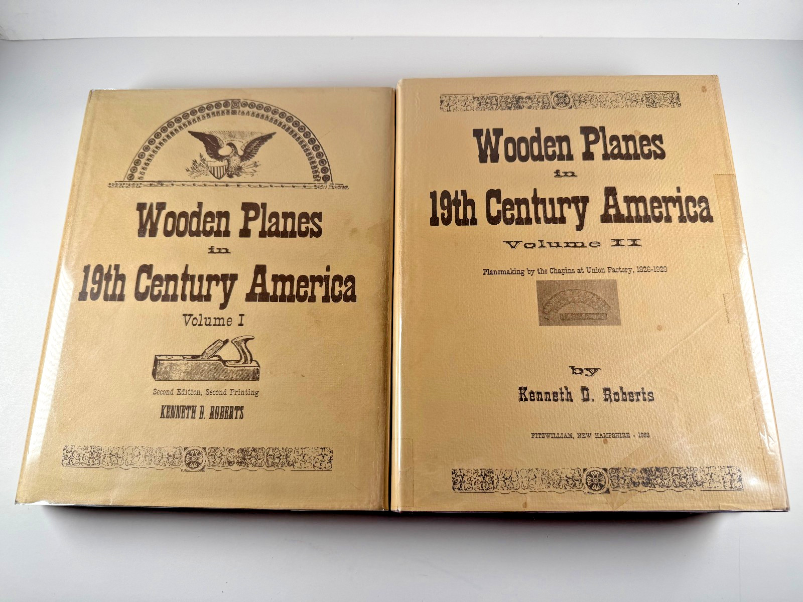 SIGNED Wooden Planes in 19th Century America Vols 1 2 Kenneth D. Roberts letters