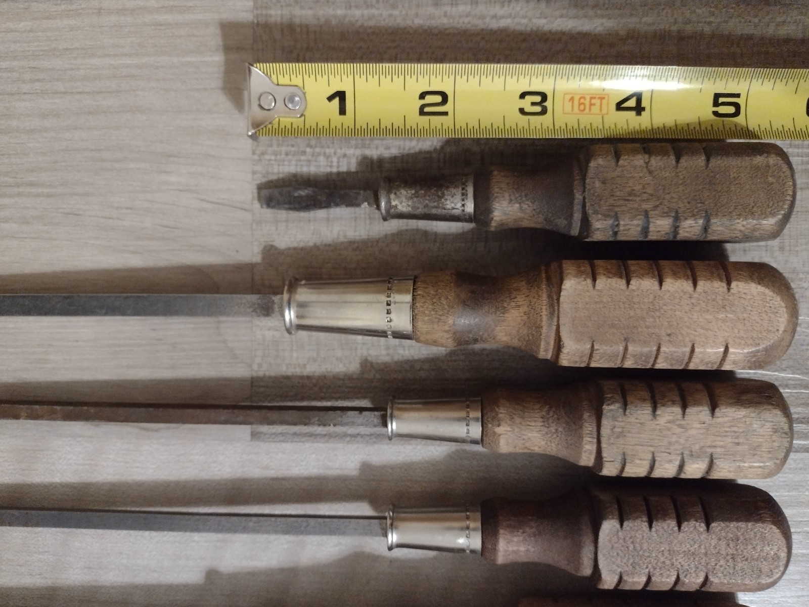 6 VTG***Lot Irwin Wood Handle Screwdrivers Model 800 2″-10″ Flat Heads MADE USA