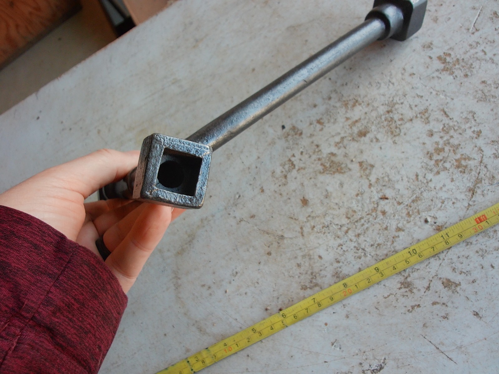 Antique T Shaped Farm Implement Wrench Tool Nice! Lot 26-22-J3