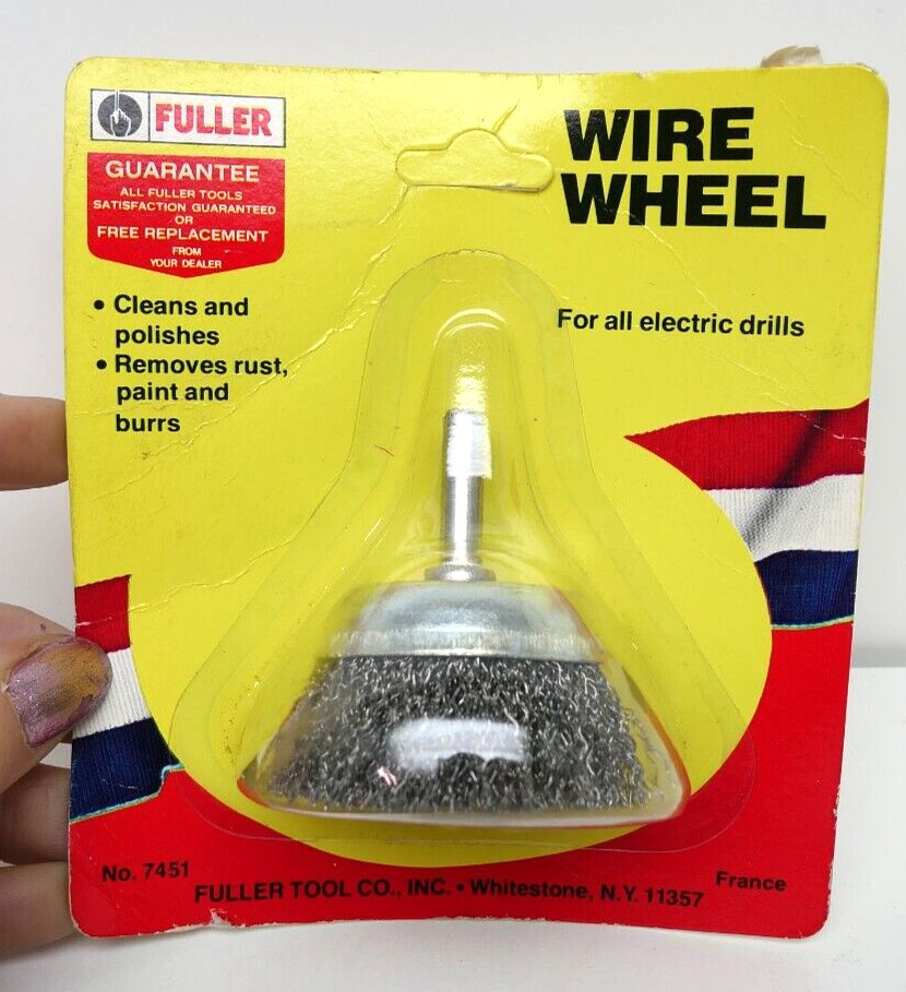 Vintage Fuller Tool Co Wire Wheel No.7451 For All Electric Drills 2″ x 2.25″ NOS