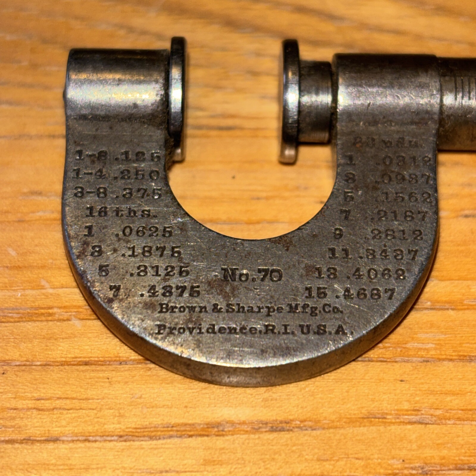 Vintage Brown and Sharpe No. 70 Micrometer 0-0.375″ Machinist Tool USA